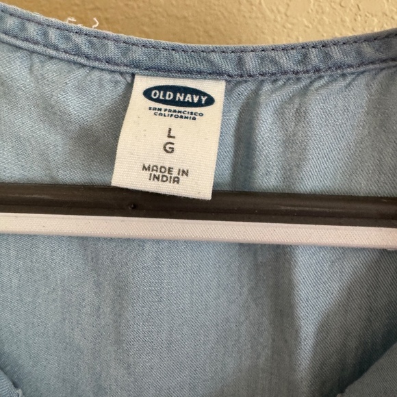 Old Navy size Large Chambray Embroidered Dress - Picture 10 of 11